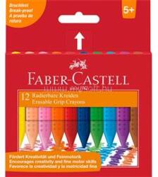 Faber-Castell Zsírkréta készlet háromszögletű radírozható GRIP Faber-Castell 12klf. szín (FC122520) (FC122520)