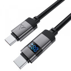ACEFAST USB-C - USB-C kábel Acefast C15-03 kijelzőhöz, 60W, 3A, 1, 2m, fekete