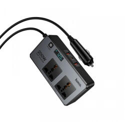 Hoco Autós inverter Hoco Z66, 200W, fekete