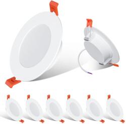 ChangM LED Beépíthető Spotlámpa Ultra Lapos 8W 68-80mm 230V IP44 Melegfehér 2700K Nappali Konyha Fürdőszoba 6 db-os Szett