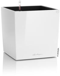 Lechuza CUBE Premium 50 Fehér Magasfényű Kaspó Öntözőrendszerrel, Belső Tállal, Bel- és Kültéri Használatra