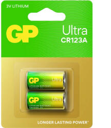 GP Batteries CR123A ULTRA elem (1.500mAh) (2db) (CR123A)