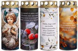  Papírmécses fém fedéllel, tűz és időjárás álló - 165 mm (ECO3)
