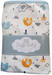 Soffi Baby Baby takaró pamut dupla elefántok zöld 80x100cm - babamarket