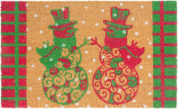 MagicHome Lábtörlő MagicHome, ajtó elé, Snowmen, kókusz/pvc, 45x75 cm (STP2211858)