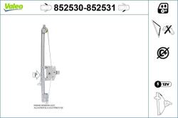 VALEO Mecanism actionare geam VALEO 852530 (852530)