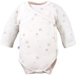 Eevi Body pentru bebeluși cu mâneci lungi, cu ursuleți, ecru, 56-62 cm
