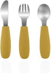 Zopa Tacâmuri de silicon pentru copii Mustard Yellow Set pentru masa bebelusi