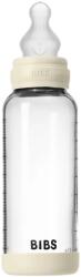 BIBS Biberon din sticlă pentru bebeluși 240 ml (silicon) Ivory