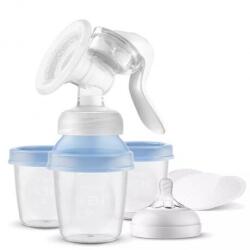 Philips Pompă manuală de extragere a laptelui Natural Motion cu recipiente VIA 0562