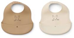Liewood Bavețel pentru bebeluși, set de 2 buc. Ember Printed Bib Rabbit Sandy/Oat Bavata