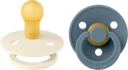 BIBS Colour Suzetă din cauciuc 2 buc. (0-6 luni) Ivory/Petrol 110367