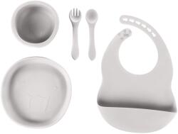 Zopa Set de masă din silicon Dove Grey Set pentru masa bebelusi