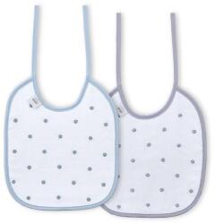 Interbaby Bavețică pentru bebeluși Fabric 2 buc. Gri/Albastru Bavata