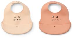 Liewood Bavețel pentru bebeluși, set de 2 buc. Ember Printed Bib Cat Appleblossom/Tuscany Rose Bavata