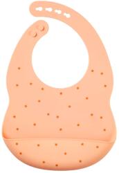 Nattou Salopetă din silicon Bib Powder Peach and Stars Bavata