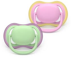 Philips Suzete ortodontice Ultra Air + cutie de sterilizare (6-18 luni) verde/roz, 2 buc. 00A. 0649.001