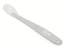 KioKids Linguriță din silicon pentru bebeluși Grey 03812-8 Set pentru masa bebelusi