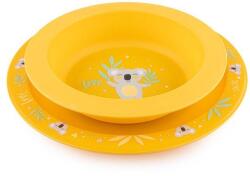 Canpol babies Set de masă EXOTIC ANIMALS, 2 piese, galben 56/523_yel Set pentru masa bebelusi