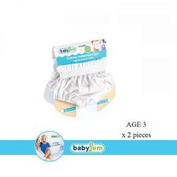 BabyJem Baby Jem Chiloți de antrenament albi 2 buc. albi 155