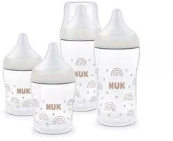 Nuk Perfect Match Set de biberoane PP, 4 piese - 2 x 150 ml + 2 x 260 ml, Curcubeu