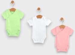 Rainy Set de body-uri 3 piese cu mânecă scurtă 56 - 80 cm kiwi/alb/roz