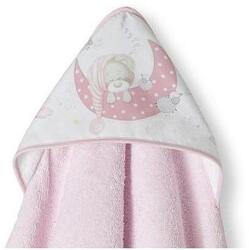 Interbaby Prosop pentru bebeluși 100x100 cm. Bear Sleeping Pink 01225-02