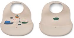 Liewood Bavețel pentru bebeluși, set de 2 buc. Ember Printed Bib Sailing/Sandy Bavata