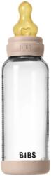 BIBS Biberon din sticlă pentru bebeluși 240 ml. (cauciuc) Blush
