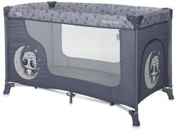 Lorelli Pătuț pentru bebeluși Moonlight, 1 nivel, Cool Grey Pandas 10080392362