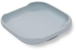 Interbaby Farfurie din silicon cu ventuză Blue Grey 005-73 Set pentru masa bebelusi