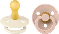 BIBS Colour Suzetă din cauciuc 2 buc. (6-18 luni) Ivory/Blush