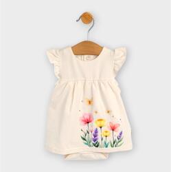 Rainy Body-rochie pentru bebeluși Flori 56-80 cm ecru