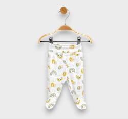 Rainy Pantaloni cu botoșei pentru bebeluși cu talie pliabilă, 48-74 cm, Melc cu curcubeu