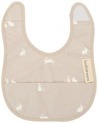 bimbidreams Bavețică impermeabilă pentru bebeluși 25x30 cm. Bunny Grey Beige Bavata