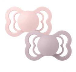 BIBS Supreme Suzetă din silicon Symmetrical 2 buc. (0-6 luni) Blossom/Dusky Lilac
