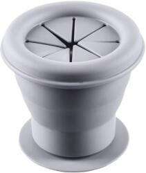 Zopa Bol pliabil din silicon pentru gustări, cu vid, Dove Grey Set pentru masa bebelusi
