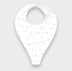 Rainy Bavețică impermeabilă pentru bebeluși tip bandană cu suport pentru suzetă Mentă stele Bavata