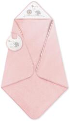 Interbaby Set prosop pentru bebeluși cu bavetă 100x100 cm. Cachirulo Pink