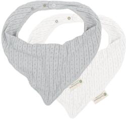 bimbidreams Set de bandane pentru bebeluși 43x21 cm. 2 buc. Des White/Grey Bavata