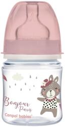 Canpol babies Biberon anti-colici pentru bebeluși cu gât larg Easy Start BONJOUR PARIS 120 ml. 35/231_pin