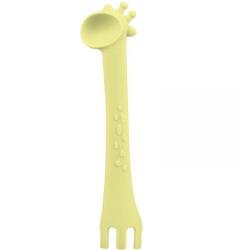Kikkaboo Linguriță din silicon pentru bebeluși Giraffe, galbenă 31302040083 Set pentru masa bebelusi