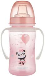 Canpol babies Pahar cu duză din silicon și mânere luminoase 240 ml PP EasyStart Exotic Animals roz 35/208-