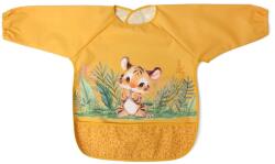 KioKids Bavețică pentru bebeluși - salopetă impermeabilă cu mâneci Tigru Mustard Bavata
