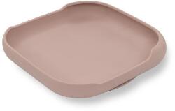 Interbaby Farfurie din silicon cu vid Dark Pink 005-66 Set pentru masa bebelusi