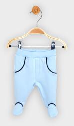Rainy Pantaloni cu botoșei pentru bebeluși cu bordură, 48-74 cm, albastru