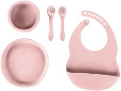 Zopa Set de masă din silicon Old Pink Set pentru masa bebelusi