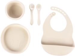 Zopa Set de masă din silicon Sand Beige Set pentru masa bebelusi