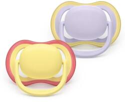 Philips Suzete ortodontice Ultra Air + cutie de sterilizare (0-6 luni) culori pastelate pentru fetițe, 2 buc. 00A. 0643.001