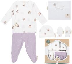 bimbidreams Set de bumbac pentru bebeluși, 5 piese, Happy Days Purple